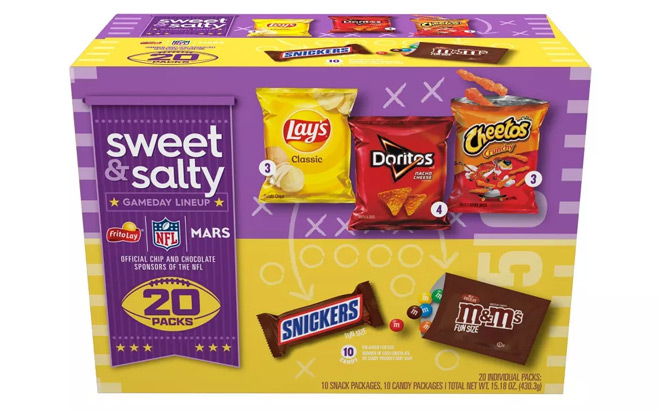 Frito Lay Sweet Salty Snacks Chips Chocolate 20 Count