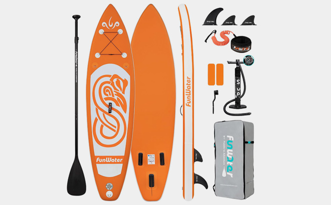 FunWater Inflatable Ultra Light Stand Up Paddle Board for All Skill Levels with Premium SUP Paddleboard Accessories