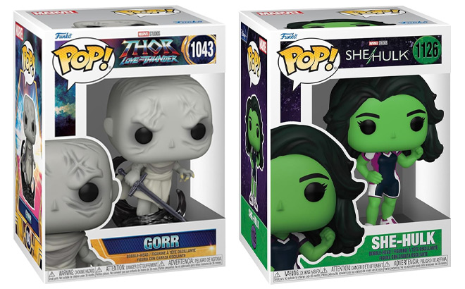 Funko Pop Marvel Gorr and Funko Pop Marvel She Hulk