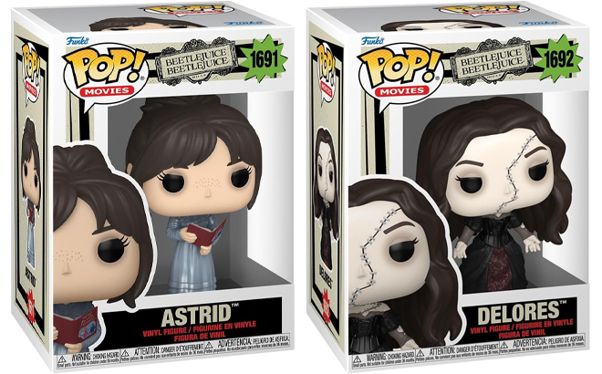 Funko Pop Movies Beetlejuice Delores and Astrid