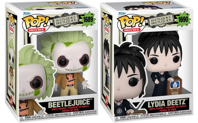 Funko Pop Movies Beetlejuice with Chase and Lydia Deetz