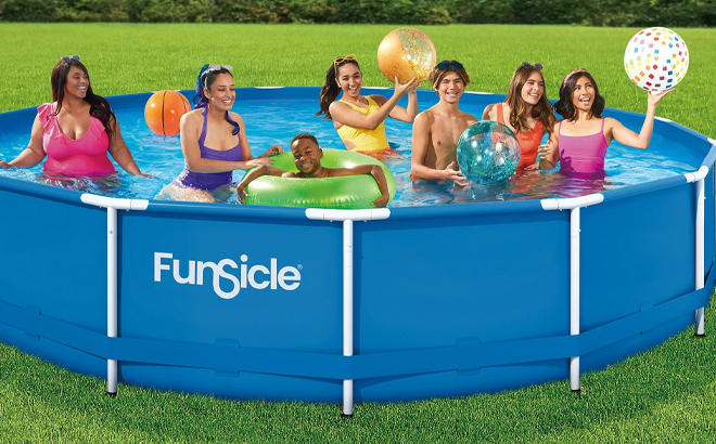 Funsicle 15 Feet Activity Above Ground Frame Swimming Pool