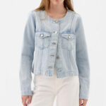 GAP Factory Collarless Denim Jacket