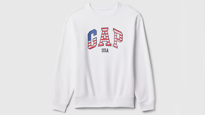 GAP Factory Logo American Flag Sweatshirt