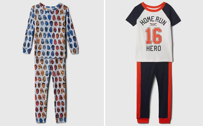 GAP Toddler Marvel and Sports Organic Cotton PJ Sets