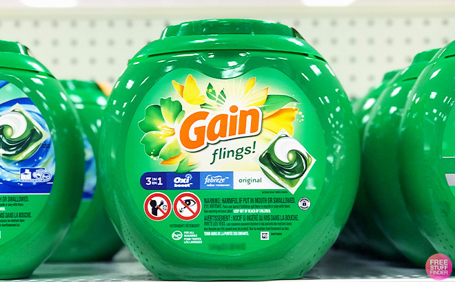 Gain Flings Detergent on Shelf