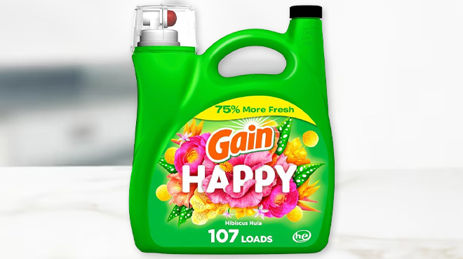 Gain Happy 107 Loads Laundry Detergent in Hibiscus Hula Scent