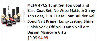 Gel Top Coat and Base Coat 5 Piece Set Checkout