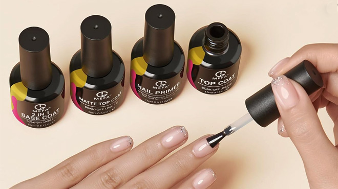 Gel Top Coat and Base Coat 5 Piece Set