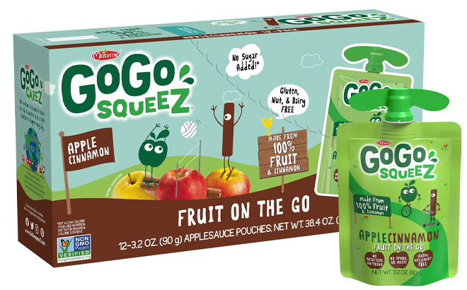 GoGo Squeez Applesauce Snack Pouch 12 Pack