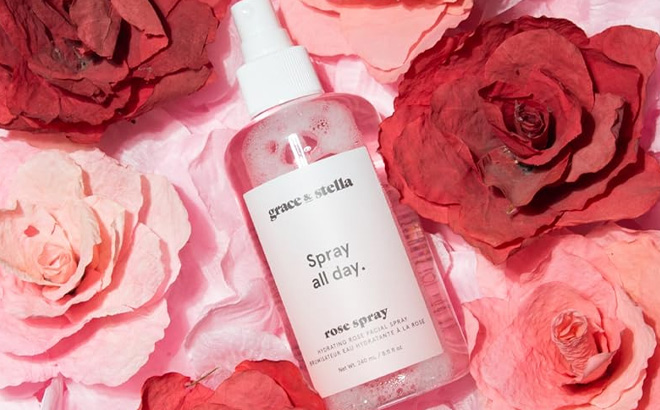 Grace Stella Award Winning Rose Water Facial Spray with Roses