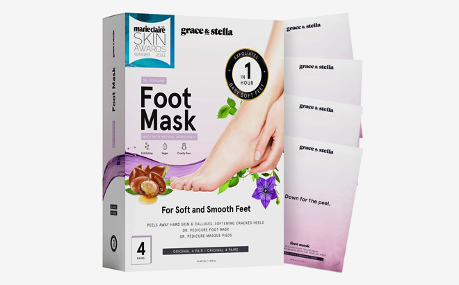 Grace Stella Foot Peel Mask 4 Pack