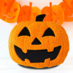 Halloween Black Orange Pumpkin Decorative Pillow