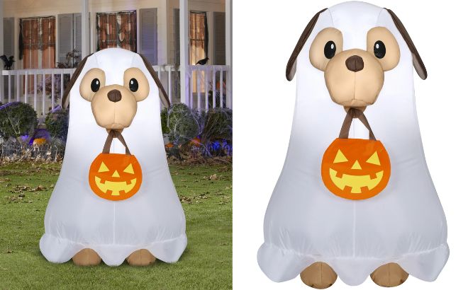 Halloween Ghost Dog Airblown Yard Inflatable