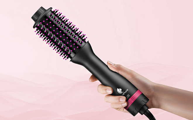 Hand Holding MiroPure Hair Dryer Brush