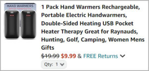 Hand Warmers at Checkout