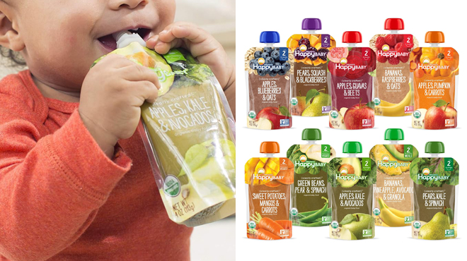 Happy Baby Food Pouches 10 Pack