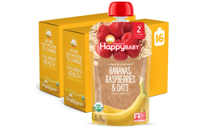 Happy Baby Organics Stage 2 Baby Food Pouch