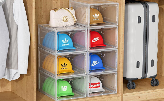 Hat Organizer Box 6 Boxes for 40 Pack Hats