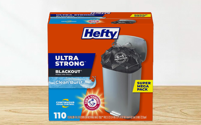 Hefty 110 Count Ultra Strong Tall Kitchen Trash Bags