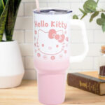 Hello Kitty Flowers Ombre Stainless Steel Travel Mug