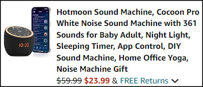 Hotmoon White Noise Sound Machine Checkout