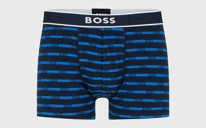 Hugo Boss Stretch Cotton Trunks with Signature Logo Waistband