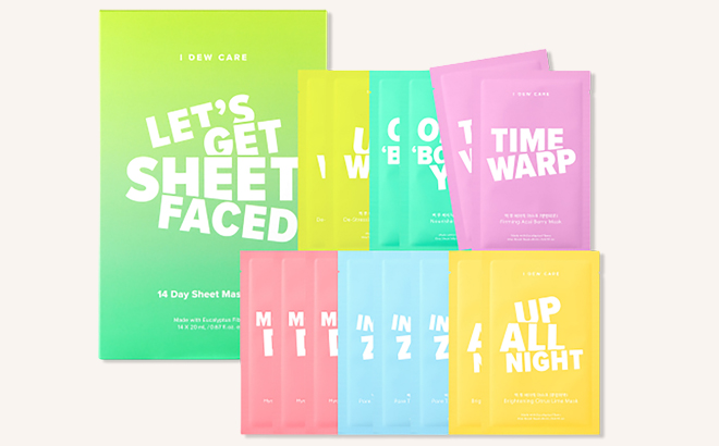 I Dew Care Lets Get Sheet Faced Sheet Mask Set