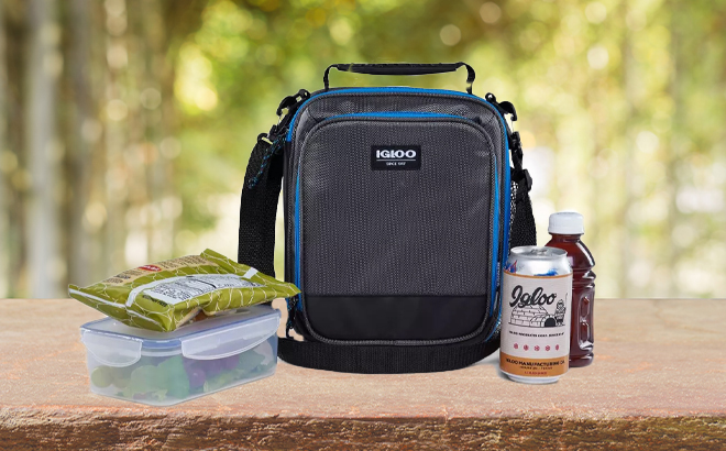 Igloo MaxCold Vertical Classic Molded Lunch Bag on a Table