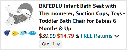 Infant Bath Seat Checkout