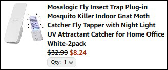 Insect Trap Final Price at Checkout