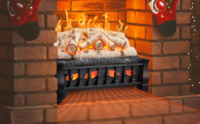 Joy Pebble Electric Fireplace Insert Log Heater