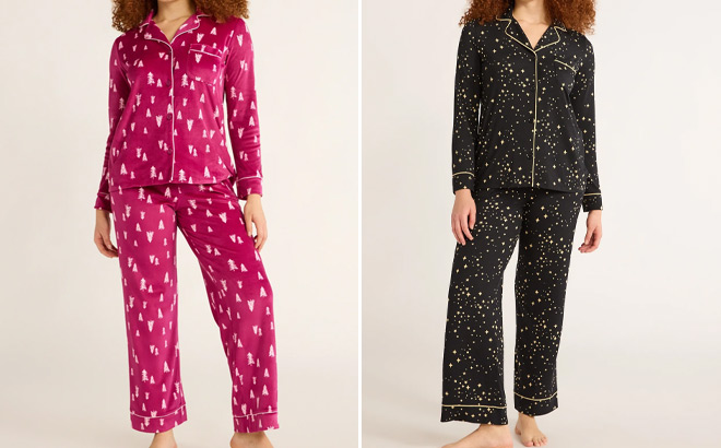 Joyspun 2 Piece Womens Top and Pants Pajama Set