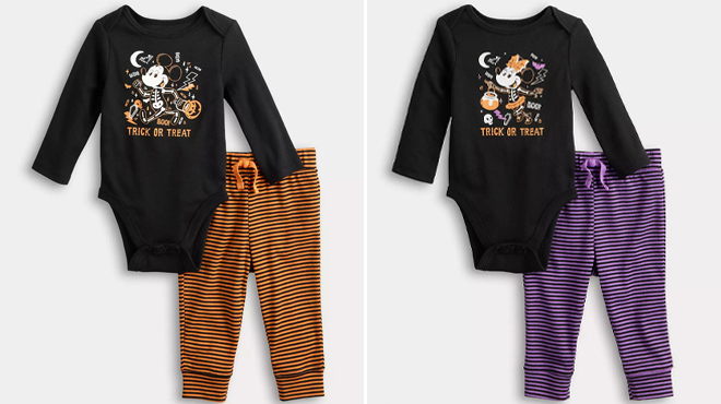 Jumping Beans Baby Disneys Mickey Mouse Halloween 2 Piece Set and Jumping Beans Baby Disneys Minnie Mouse Halloween 2 Piece Set