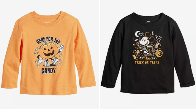 Jumping Beans Baby Toddler Boy Long Sleeve Fall Graphic Tee and Jumping Beans Toddler Boys Disneys Mickey Mouse Long Sleeve Graphic Tee