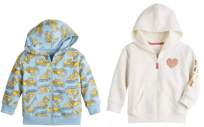 Jumping Beans Toddler Boys Allover Print Fleece Hoodie