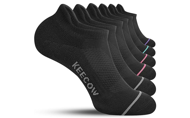 KEECOW Ankle Athletic Running Cushioned Socks for Men Women