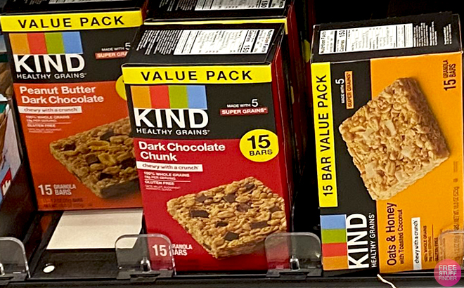 KIND 15 Count Bars Boxes on a Shelf