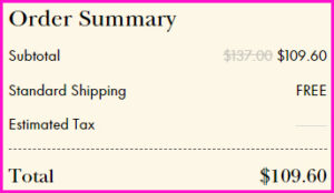 Kate Spade Checkout Screen