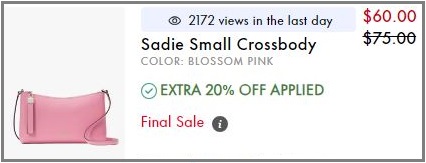 Kate Spade Sadie Small Crossbody Checkout Page 1