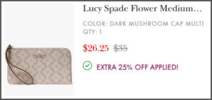 Kate Spade Wristlet at Checkout