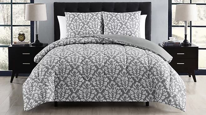 Keeco Brushed Damask 3 Pc Comforter Set