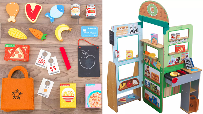 KidKraft Lets Pretend Grocery Store Pop Up with EZ Kraft Assembly