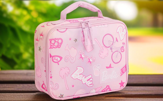 Kids Barbie Lunch Bag on a Table