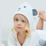 Kids Wearing Hiphop Panda Hooded Towel