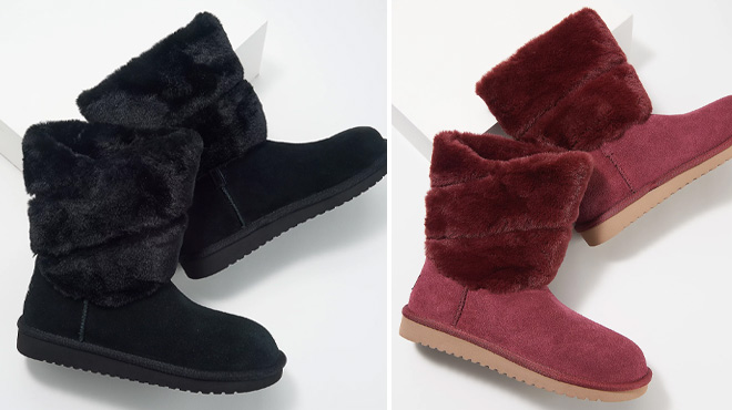 Koolaburra by UGG Dezi Suede Faux Fur Short Boots