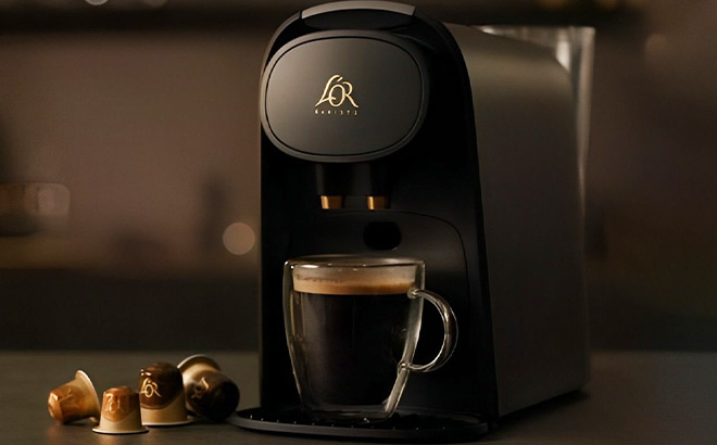 LOR Barista Coffee Espresso Machine with Capsules