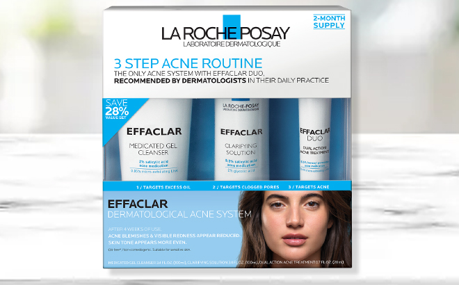 La Roche Posay Effaclar Dermatological Acne Treatment on a Table