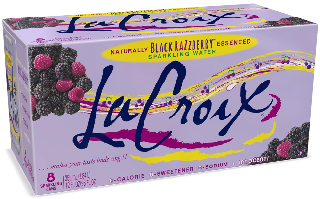 LaCroix Sparkling Water 8 Pack Black Razzberry Flavor