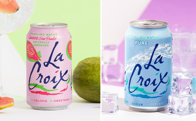 LaCroix Sparkling Water in Guava Sao Paulo and Pure Flavors